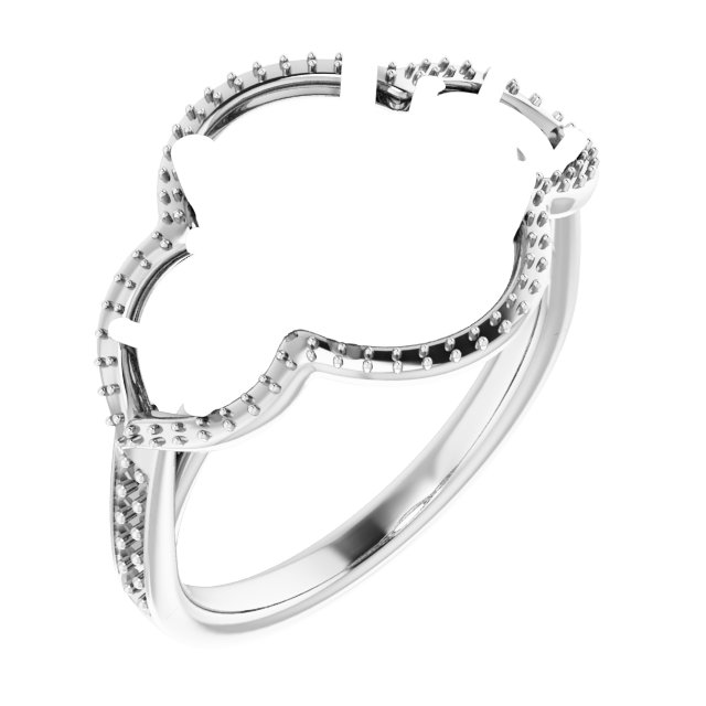 Three-Stone Halo-Style Ring