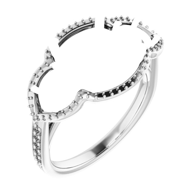 Three-Stone Halo-Style Ring