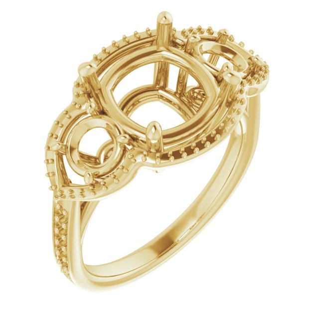 Three-Stone Halo-Style Ring