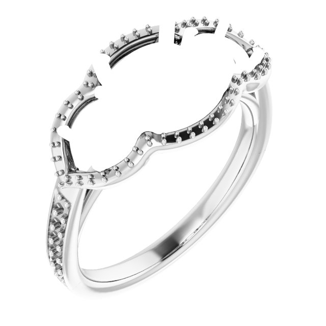 Three-Stone Halo-Style Ring