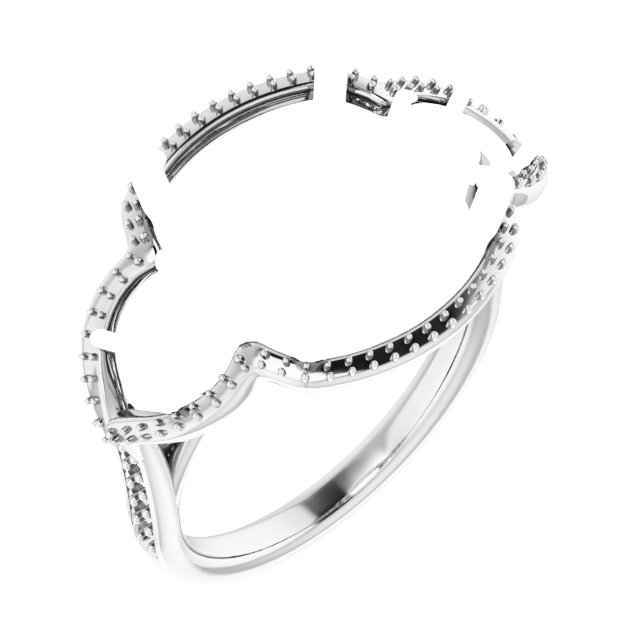 Three-Stone Halo-Style Ring