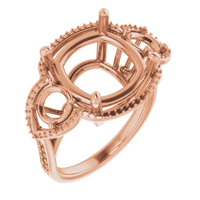 Three-Stone Halo-Style Ring