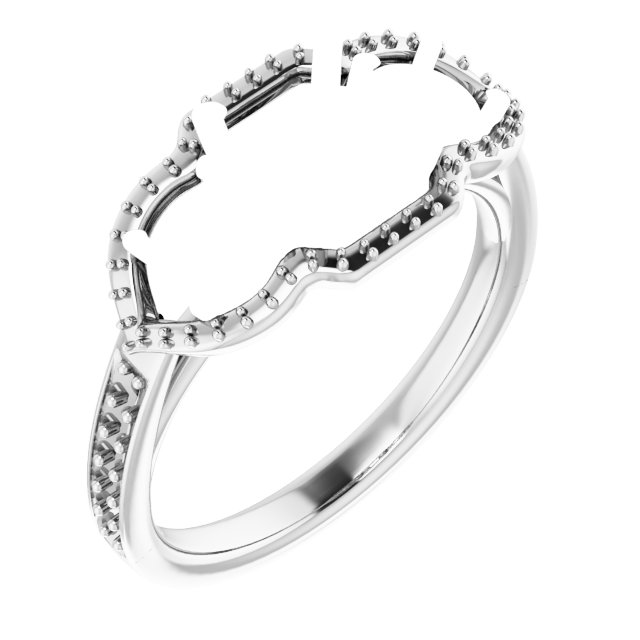 Three-Stone Halo-Style Ring
