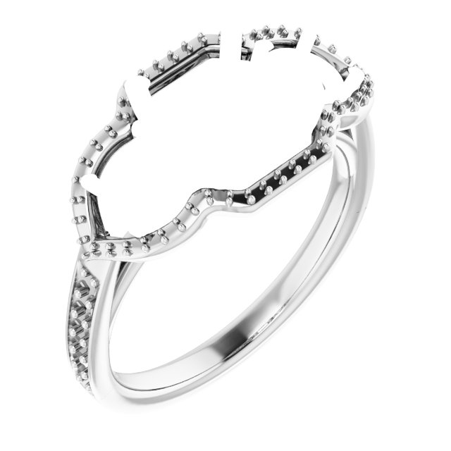 Three-Stone Halo-Style Ring