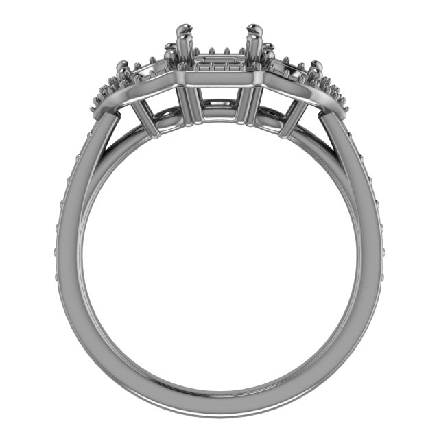 Plat  11 mm Cushion Ring Mounting view 2