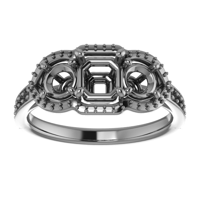 Plat  11 mm Cushion Ring Mounting view 3