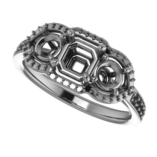 Plat  11 mm Cushion Ring Mounting view 5