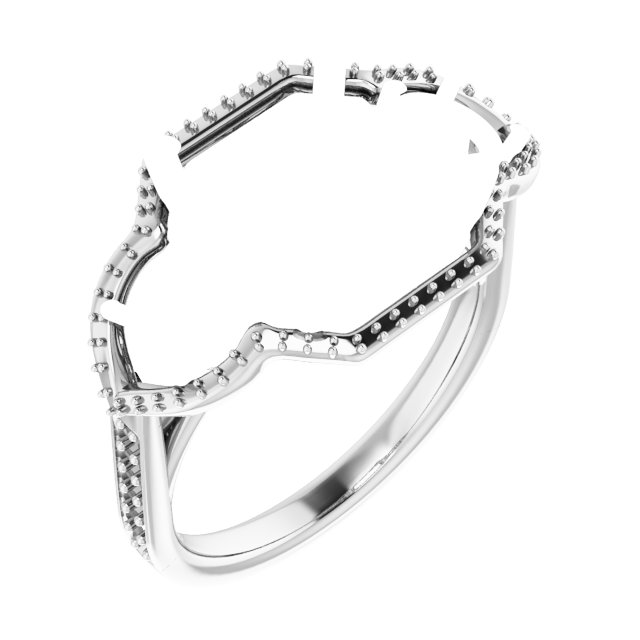 Three-Stone Halo-Style Ring