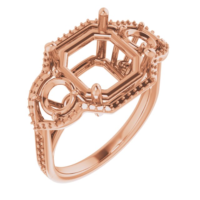 Three-Stone Halo-Style Ring
