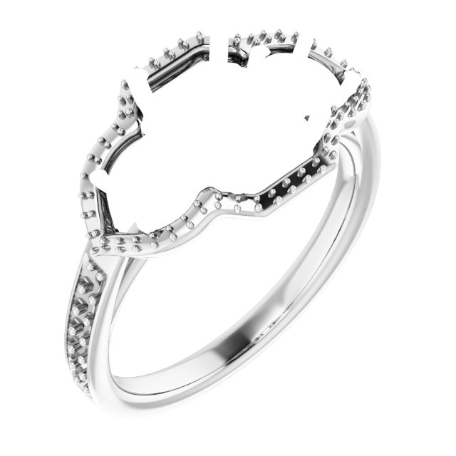Three-Stone Halo-Style Ring