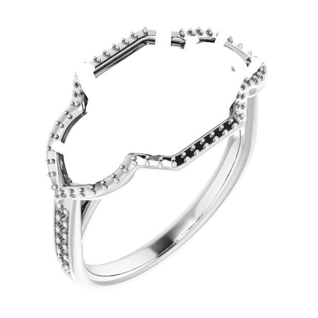 Three-Stone Halo-Style Ring