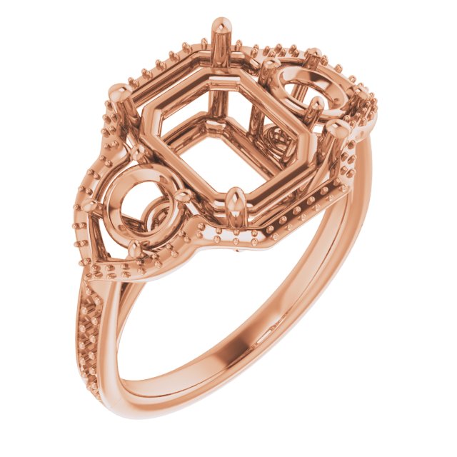 Three-Stone Halo-Style Ring
