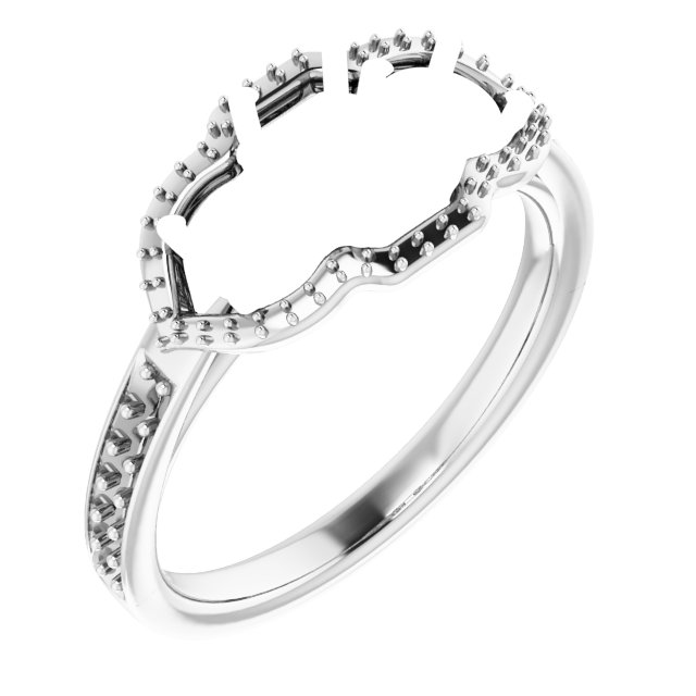 Three-Stone Halo-Style Ring