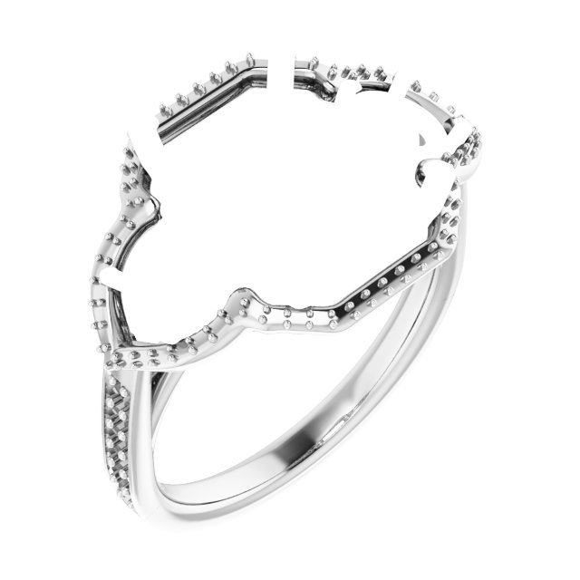 Three-Stone Halo-Style Ring