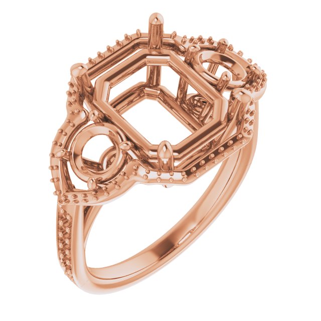 Three-Stone Halo-Style Ring