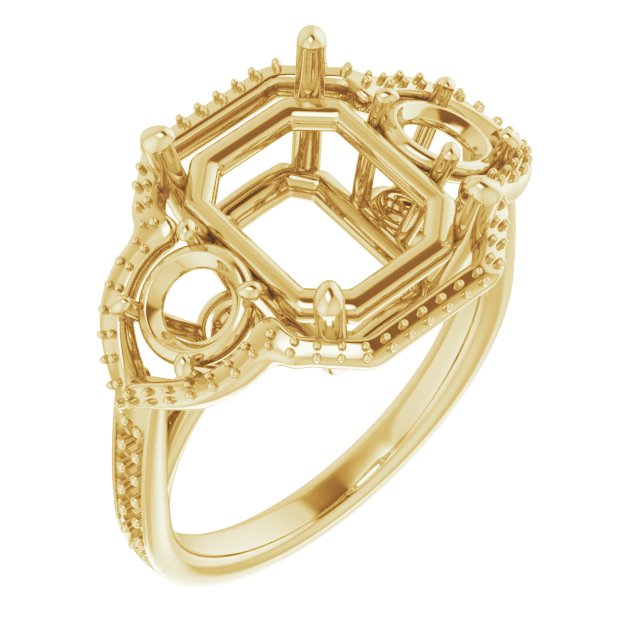 Three-Stone Halo-Style Ring
