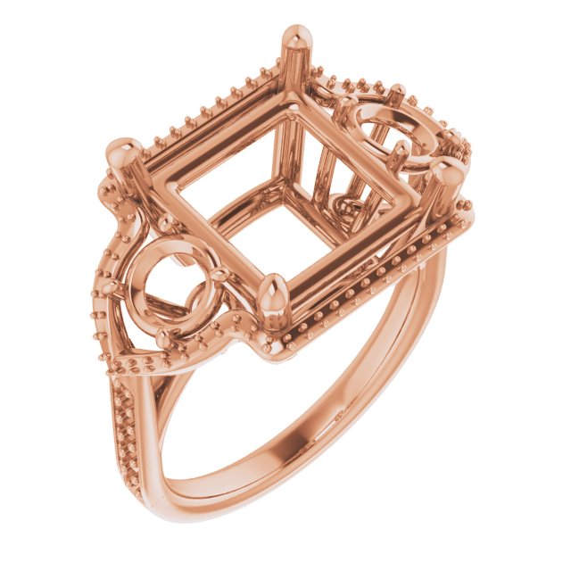 Three-Stone Halo-Style Ring