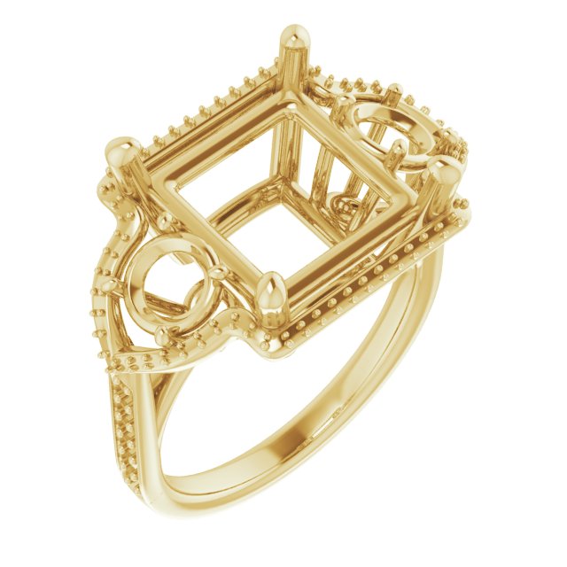 Three-Stone Halo-Style Ring