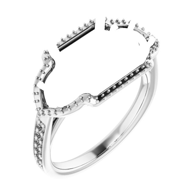 Three-Stone Halo-Style Ring
