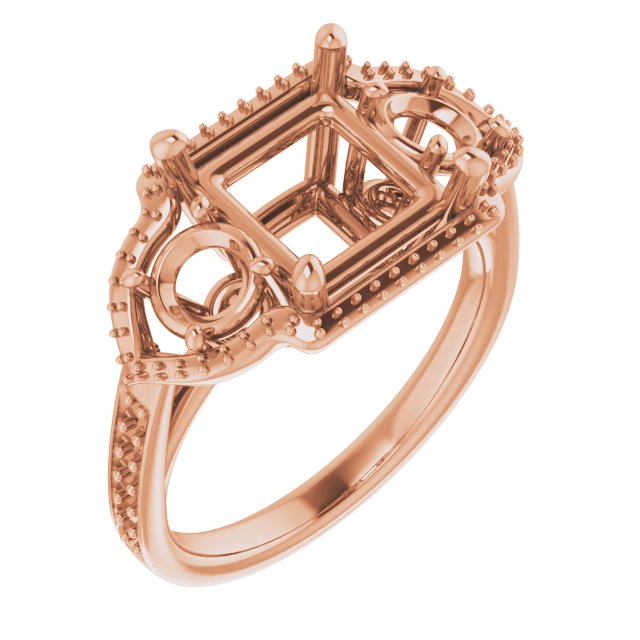 Three-Stone Halo-Style Ring