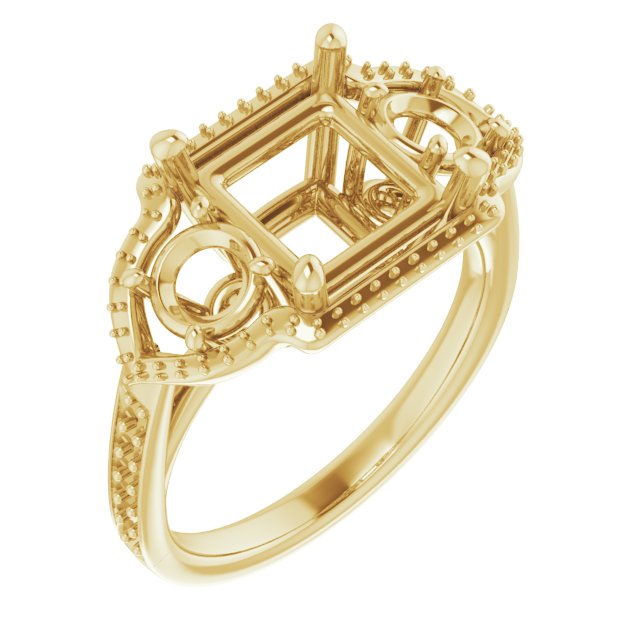 Three-Stone Halo-Style Ring