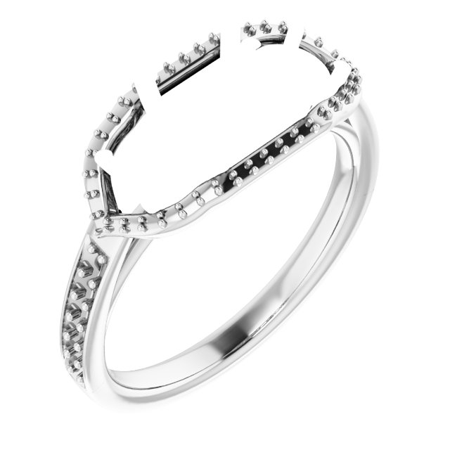 Three-Stone Halo-Style Ring