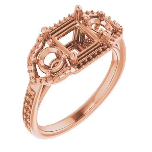 Three-Stone Halo-Style Ring