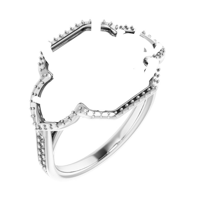 Three-Stone Halo-Style Ring