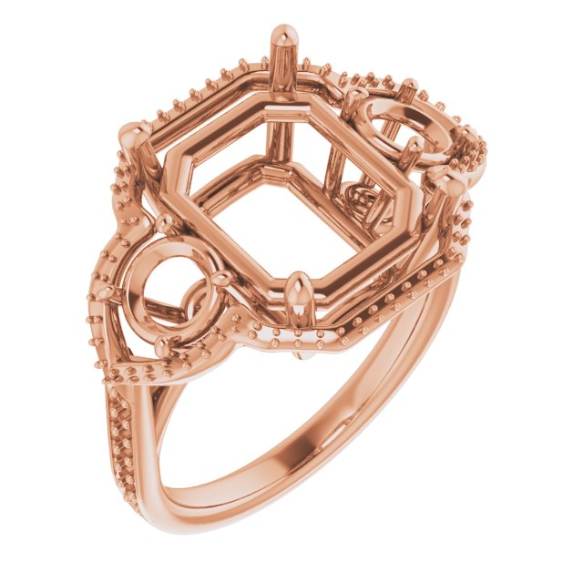 Three-Stone Halo-Style Ring