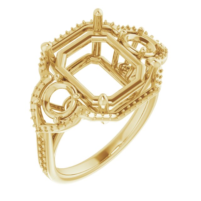 Three-Stone Halo-Style Ring