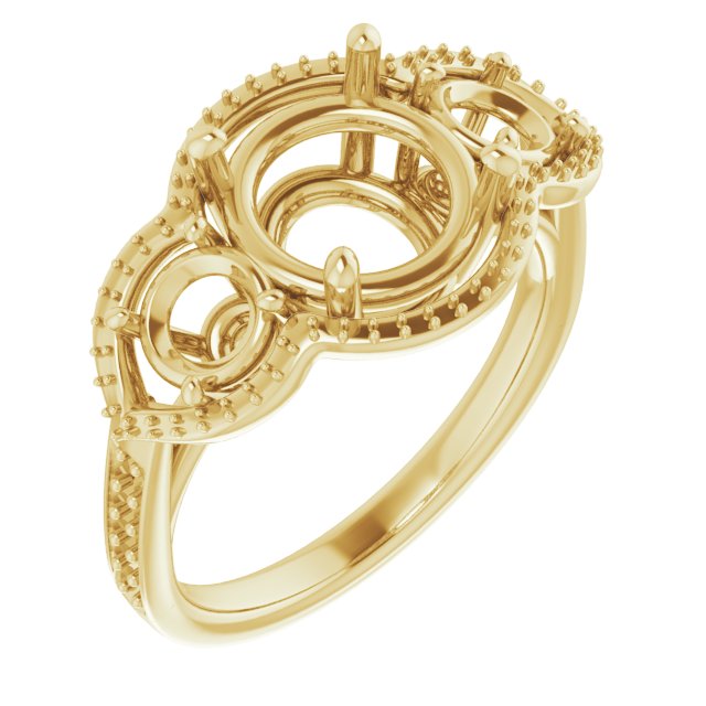 Three-Stone Halo-Style Ring