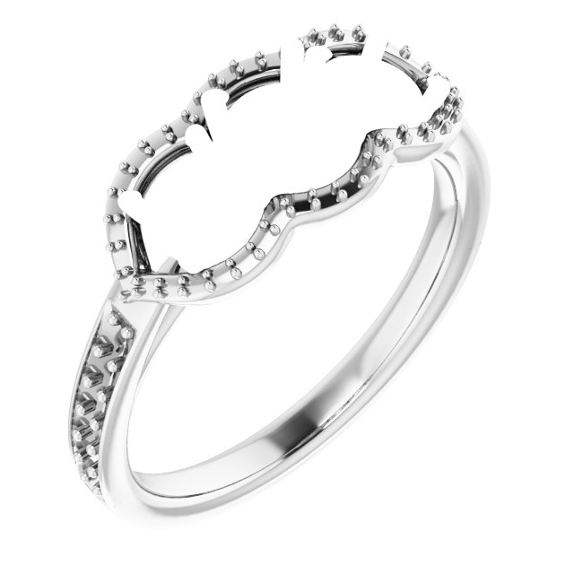 Three-Stone Halo-Style Ring
