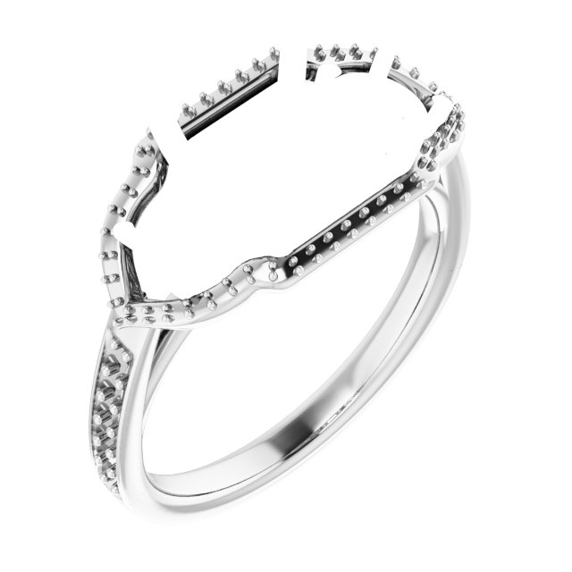 Three-Stone Halo-Style Ring