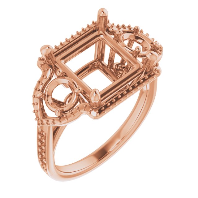 Three-Stone Halo-Style Ring