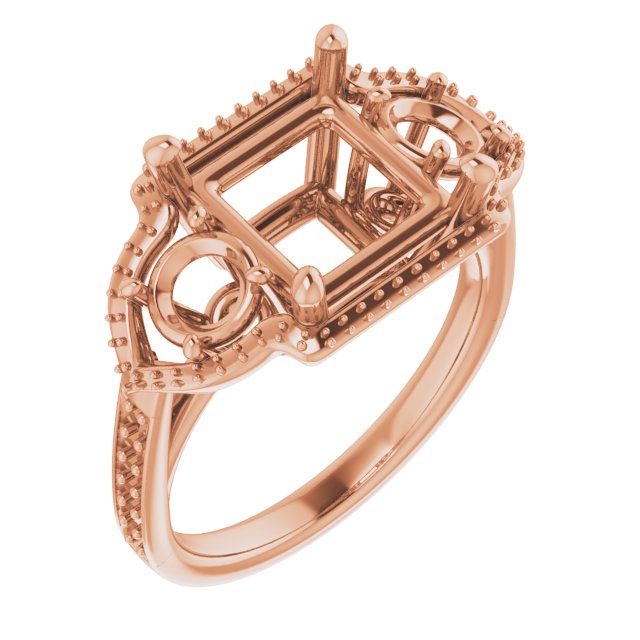 Three-Stone Halo-Style Ring