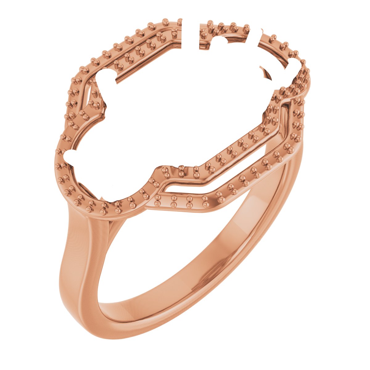 Three-Stone Halo-Style Engagement Ring