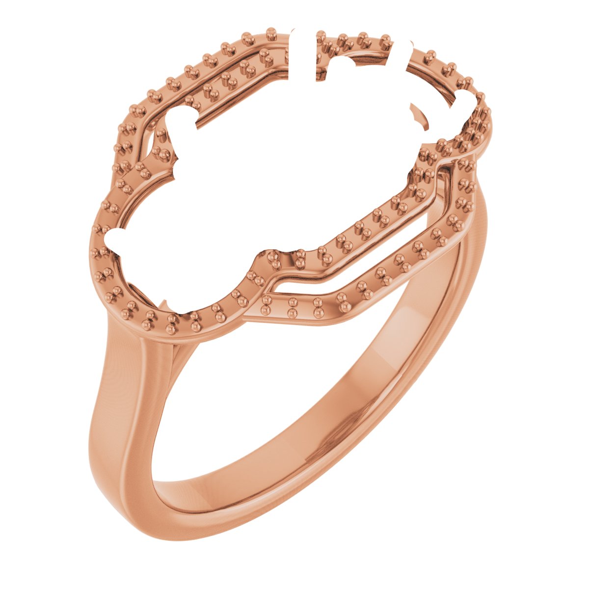 Three-Stone Halo-Style Engagement Ring