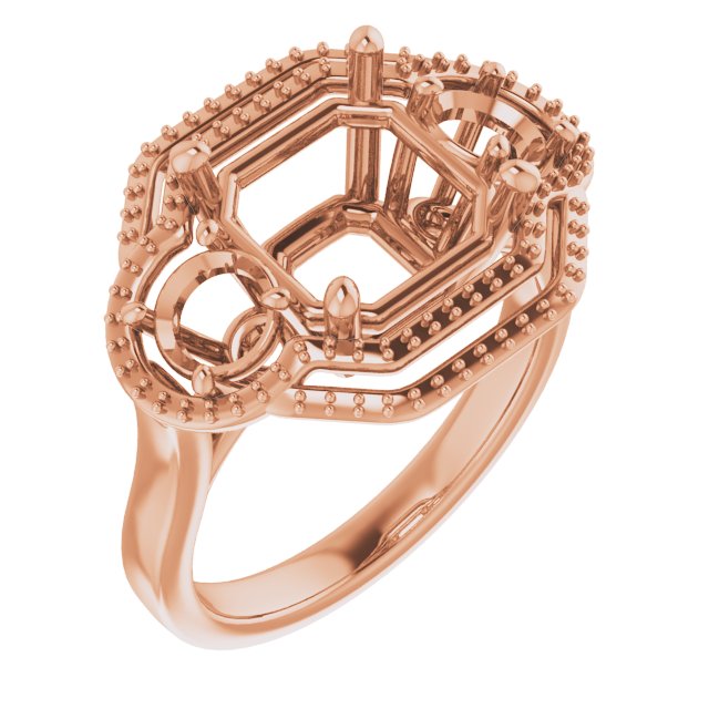 Three-Stone Halo-Style Engagement Ring