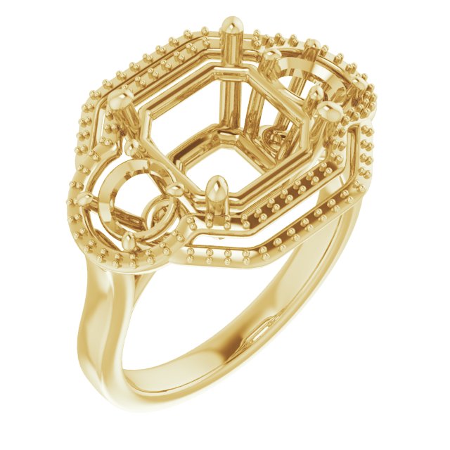 Three-Stone Halo-Style Engagement Ring