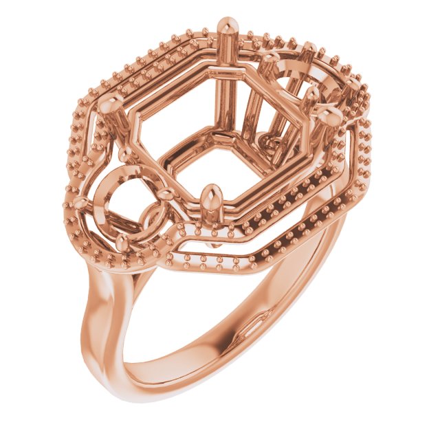 Three-Stone Halo-Style Engagement Ring