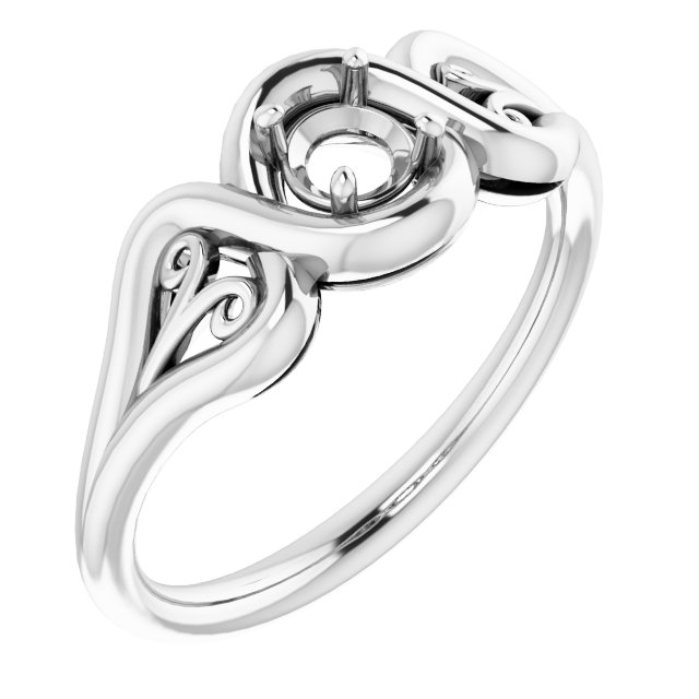 Filigree Solitaire Ring