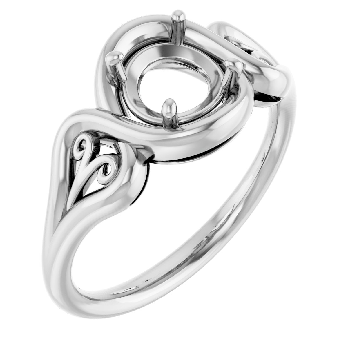 Filigree Solitaire Ring