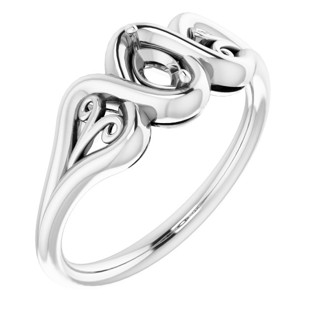 Filigree Solitaire Ring