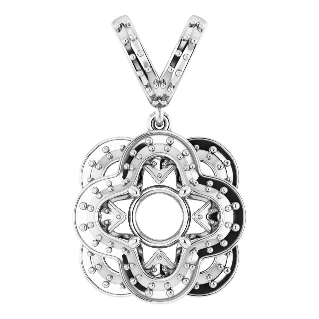 Accented Halo-Style Pendant