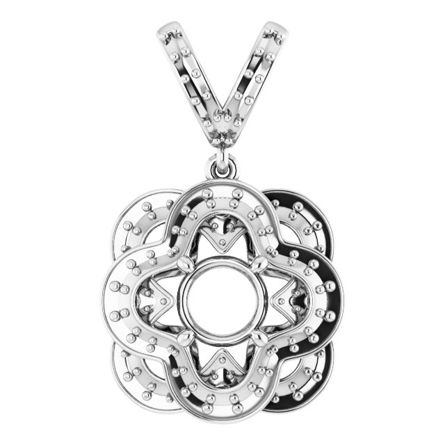 Accented Halo-Style Pendant
