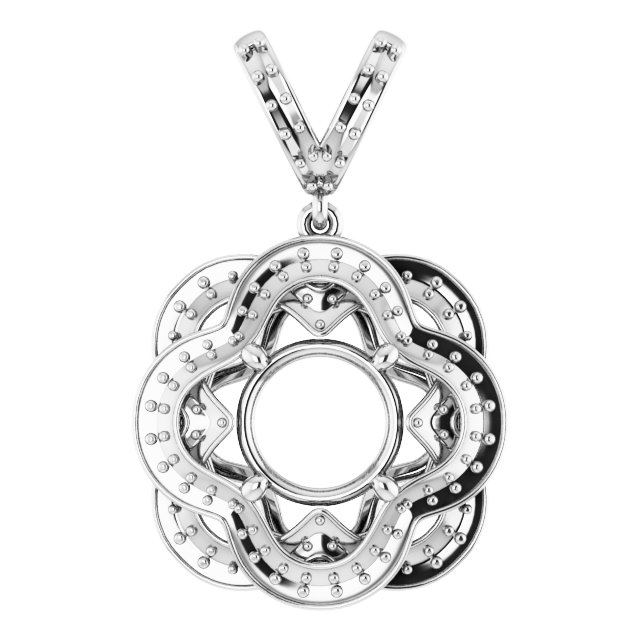 Accented Halo-Style Pendant