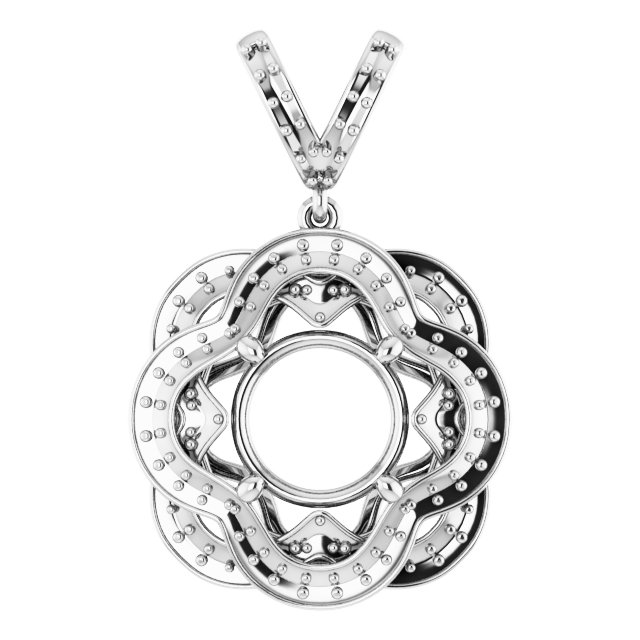 Accented Halo-Style Pendant