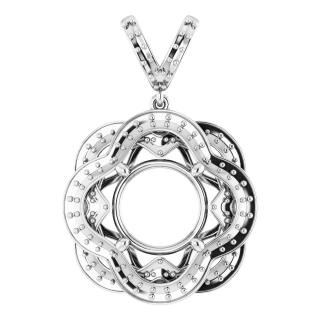Accented Halo-Style Pendant