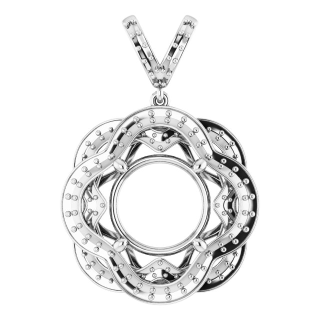 Accented Halo-Style Pendant
