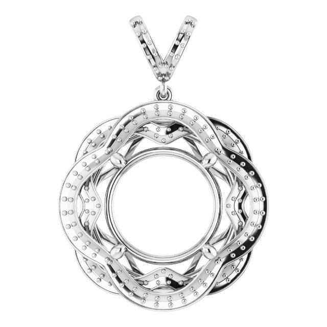 Accented Halo-Style Pendant